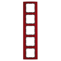 Frame 5-gang red 10153012