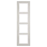 Frame 4-gang stainless steel 10243609