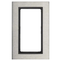 Frame 1-gang stainless steel 13093606