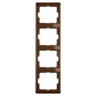 Frame 4-gang brown 13430001