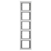 Frame 5-gang aluminium 13537003