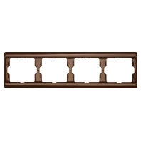 Frame 4-gang brown 13830001