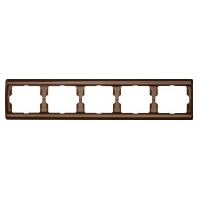 Frame 5-gang brown 13930001