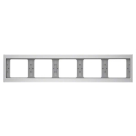 Frame 5-gang aluminium 13937003