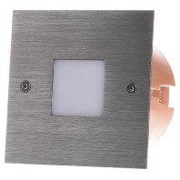 LED wall light with power LED 1W, stainless steel, recessed mounting, P3930 warm white