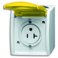 Socket outlet (receptacle) NEMA yellow 3016 EWN-53