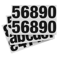 Sticker for emergency luminaire SETOFNUMBERS1-999a-f