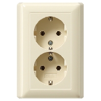 Schuko-Doppelst.ds. cws-gl kompakt 078201
