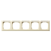 Frame 5-gang cream white 109501