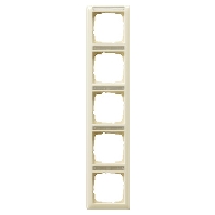 Frame 5-gang cream white 111501
