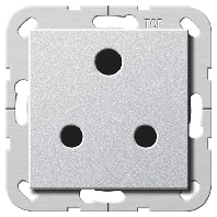 Steckdose Round Pin 15A abschaltbar alu 277426