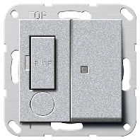 Fused outlet 13A Kontroll. abschaltbar alu 278726