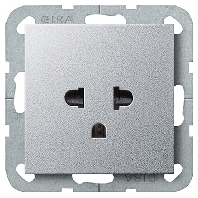 Steckdose EURO US System alu 284026