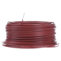 Single core cable 0,75mm² red H05V-U 0,75 rt Eca ring 100m