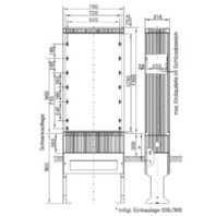 Kabelverteilerschrank 1355x780x315mm ZAL83U