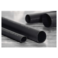 Thick-walled shrink tubing 22/6mm black HA40-22/6-1000-BK