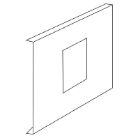 Face plate for wall duct RAL7035 HKLD03/110.8