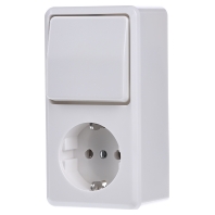 Combination switch/wall socket outlet 676 A WW