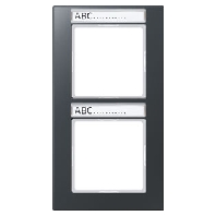 Rahmen 2-f Schriftf. senkr anthrazit matt AC 582 BFNA ANM
