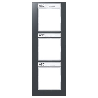 Rahmen 3-f Schriftf. senkr anthrazit matt AC 583 BFNA ANM