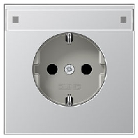 SCHUKO-Steckdose aluminium AL1520 KI NA