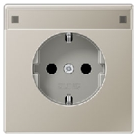 SCHUKO-Steckdose edelstahl ES 1520 KI NA