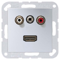 Multimedia-Anschluss alu Cinch/Klinke3,5/HDMI MA A 1082 AL