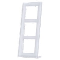 Glass cover frame for 55 mm design 3-fold, Weiß