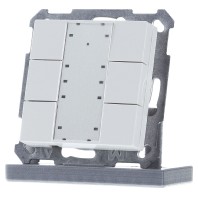 KNX Push Button Plus 55 6-fold, White glossy finish BE-TA55P6.G2