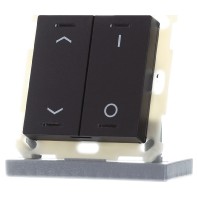 KNX Push Button Lite 55 2-fold, RGBW, blinds and switch, Black matt BE-TAL550206.C1
