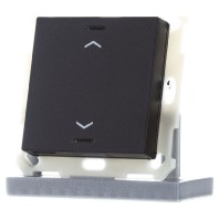 KNX Push Button Lite 55 1 gang, RGBW, blinds, with temperature sensor, Black matt BE-TAL55T106.A1