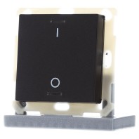 KNX Push Button Lite 55 1 gang, RGBW, switch, with temperature sensor, Black matt BE-TAL55T106.B1