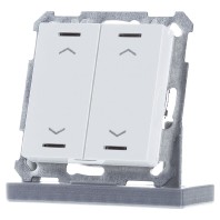 KNX Push Button Lite 55 2 gang, RGBW, blinds, with temperature sensor, White glossy finish BE-TAL55T2.A1