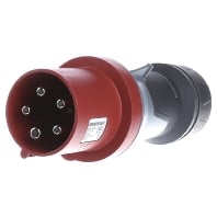 CEE plug 63A 5p 6h 400 V (50+60 Hz) red 13112