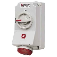 Wanddose abschaltbar 16A,5p,6h,400V,IP44 5051A