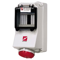 Wanddose 32A,5p,6h,400V,IP44 5497