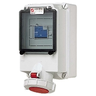 Wanddose 63A,5p,6h,400V,IP67 7170
