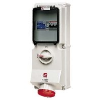 Wanddose DUO 63A,5p,6h,400V,IP44 7235