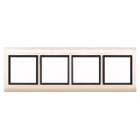 Frame 4-gang cream white 400444