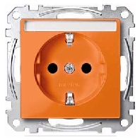 SCHUKO-Steckdose ZSV or mit Schriftfeld MEG2302-0302