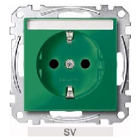 SCHUKO-Steckdose SV gn mit Schriftfeld MEG2302-0304