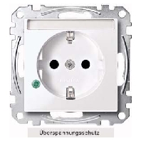 SCHUKO-Steckdose aws/gl bersp.Sch.Schriftf. MEG2305-0325