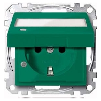 SCHUKO-Steckdose SV gn Klappd.Li.Schrift. MEG2313-0304