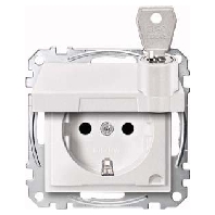 SCHUKO-Steckdose pws Klappdeckel MEG2315-0419