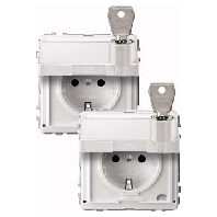 SCHUKO-Steckdose pws Klappd.Schriftfeld MEG2318-7219