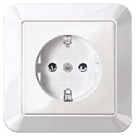 SCHUKO-Steckdose pws/gl volle Abdeckplatte MEG2401-1019