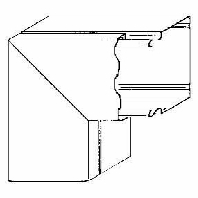 Flat bend for wireway 150x60mm Steel LUWC 60.150