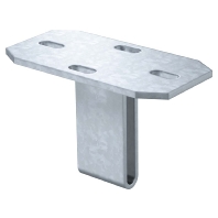 Head plate for support/profile rail KU 7 FT