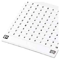 Label for terminal block 210mm SK U/5,0 WH:UNBEDRUC