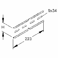 Corner joint for cable tray 161E11-B